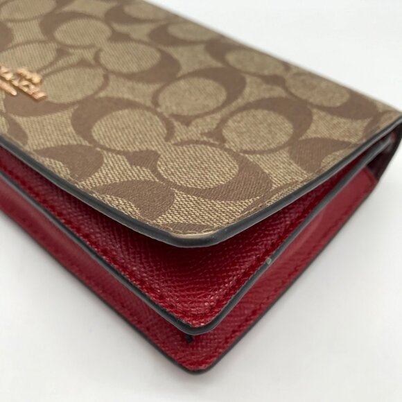 Coach Brown Monogram Coated Canvas Wallet - Picture 8 of 10